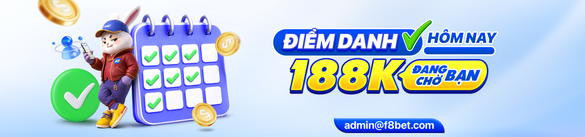 sự kiện cùng điểm danh nhận 188k tại f8bet